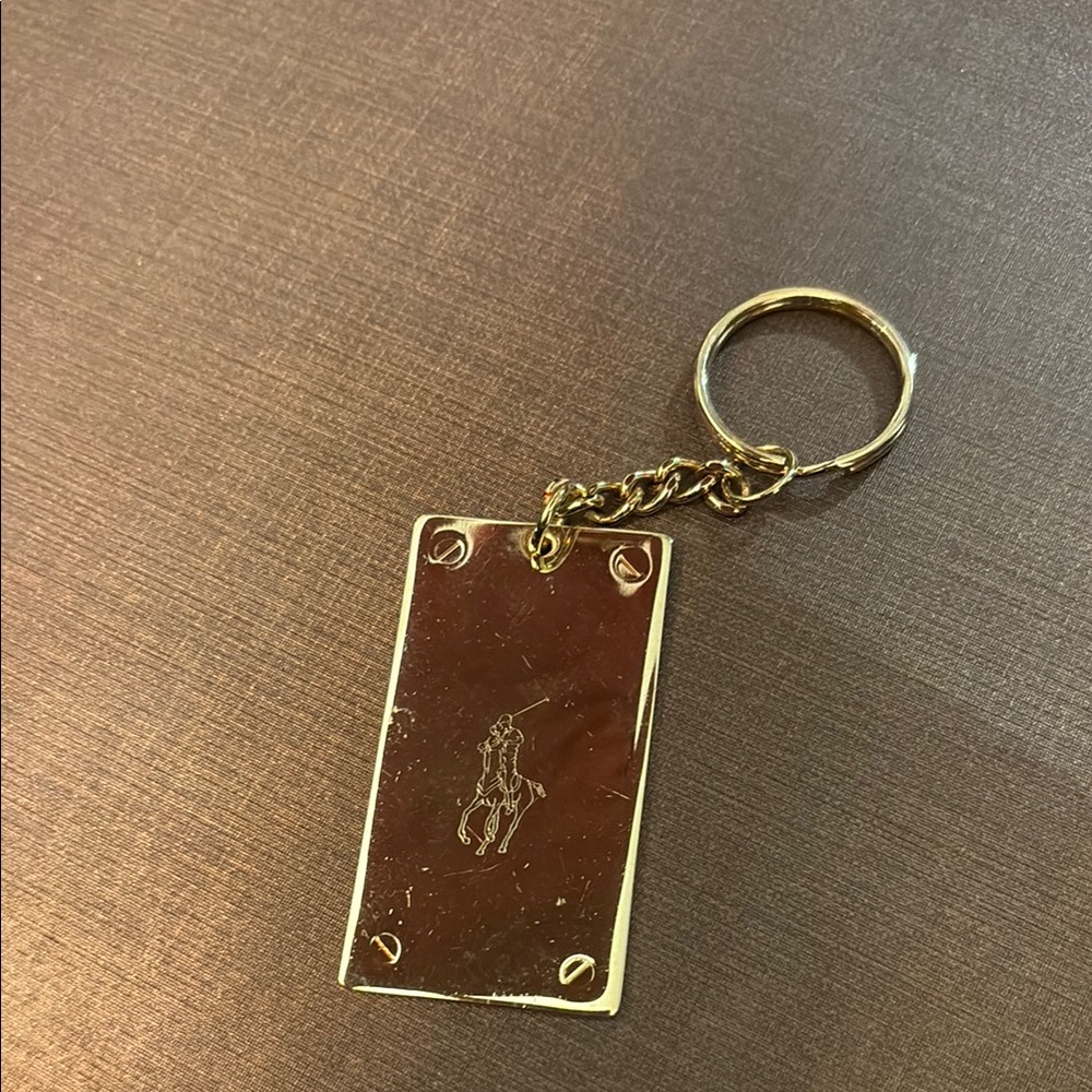 Ralph Lauren Gold Keychain